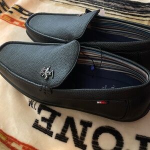 Beverly Hills Polo Club Black Leather Loafers